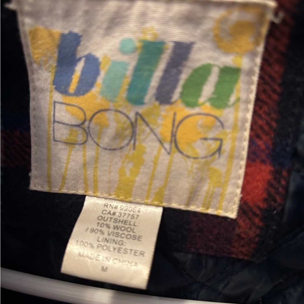 Billabong Multicolor Plaid Hooded Jacket - Picture 7 of 7